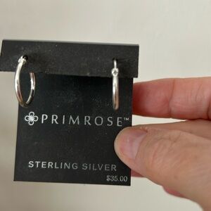 Sterling silver hoop earrings